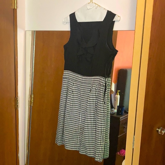 Black/white herringbone short dress - Picture 1 of 1